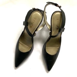 Unisa Black Slingback Heels
